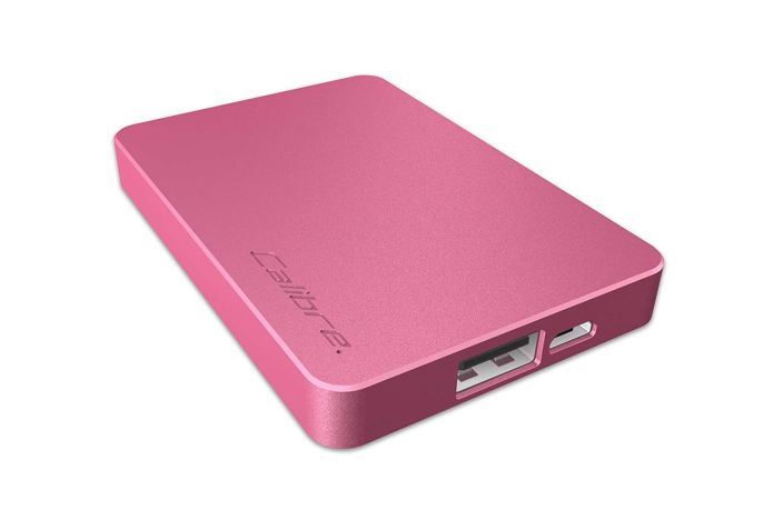 Calibre ULTRA'GO nano 2'500mAh Powerbank - Eleganter & smarter Schnelllade-Akku mit 2'500mAh und Vibrationsanzeige für iPad, iPhone, iPod & Smartphones mit 1x USB Schnittstelle - Pink