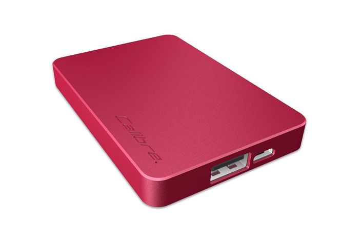Calibre ULTRA'GO nano 2'500mAh Powerbank - Eleganter & smarter Schnelllade-Akku mit 2'500mAh und Vibrationsanzeige für iPad, iPhone, iPod & Smartphones mit 1x USB Schnittstelle - Rot