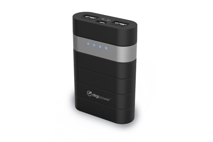 Digipower 7'800mAh Powerbank - Handliche Re-Fuel USB Powerbank mit einer 7'800mAh Ladeleistung für iPad, iPhone & Smartphones - Schwarz