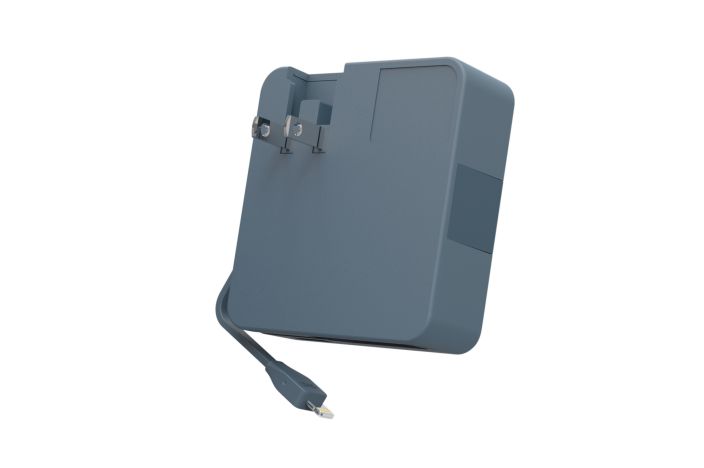 Tylt ENERGI Powerbank 6K - Cleveres kleines & portables USB Reiseladegerät mit Stecker für USA, UK, Europa mit eingebauter 6000mAh Batterie, integriertem Lightning Kabel und 1x USB Port 2.4A 
