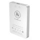 Calibre ULTRA'GO nano 2'500mAh Powerbank - Eleganter & smarter Schnelllade-Akku mit 2'500mAh und Vibrationsanzeige für iPad, iPhone, iPod & Smartphones mit 1x USB Schnittstelle - Silber